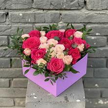 Цветочная композиция из Розы в коробке #REPLACE_PRED# Коксовом