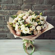 Букет цветов из:  Альстромерии, Розы и Хризантемы #REPLACE_PRED# Коксовом