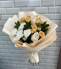 Букет цветов из:  Розы и Хризантемы в Коксовом