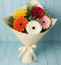 Букет цветов из:  Герберы #REPLACE_PRED# Коксовом