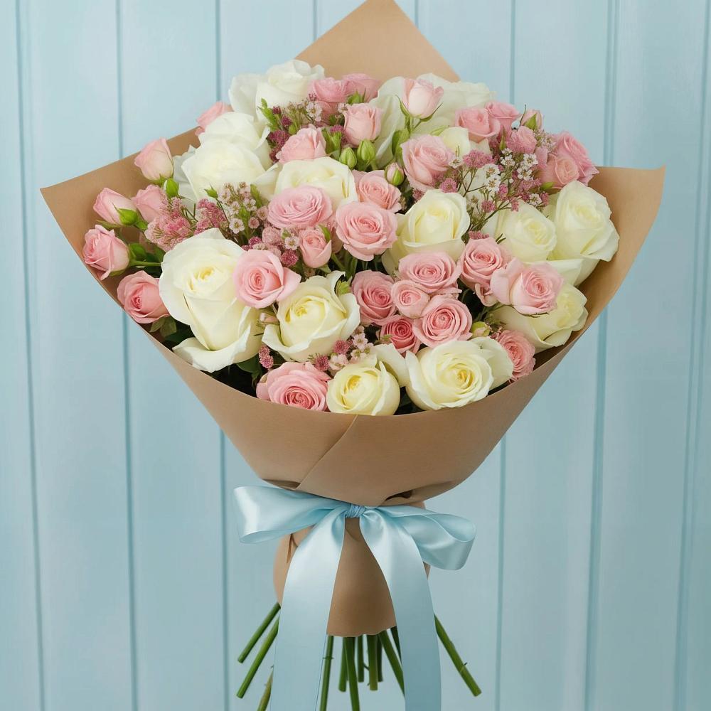 Букет цветов из: Розы в Коксовом