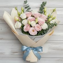 Букет цветов из:  Лизиантусы в Коксовом