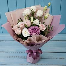 Букет цветов из:  Розы и Лизиантусы в Коксовом