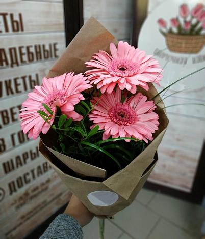 Букет цветов из: Герберы в Коксовом