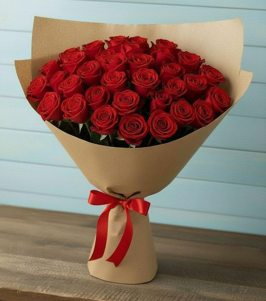 Букет Красные розы Милано в Коксовом