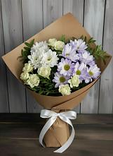 Букет цветов из:  Хризантемы и Розы в Коксовом