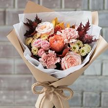 Букет цветов из:  Гвоздики, Хризантемы и Розы в Коксовом