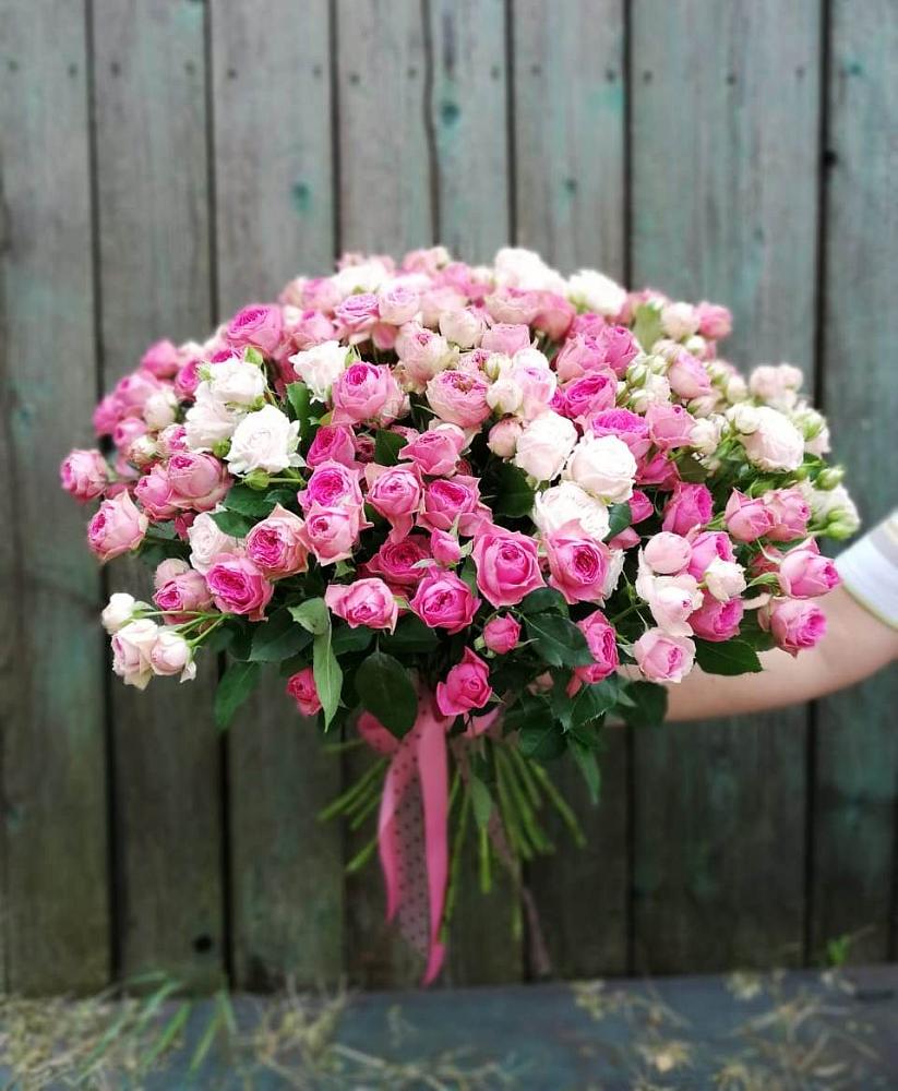 Букет Розовые кустовые розы Натали и Лав Лидия в Коксовом