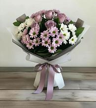 Букет цветов из:  Хризантемы и Розы в Коксовом