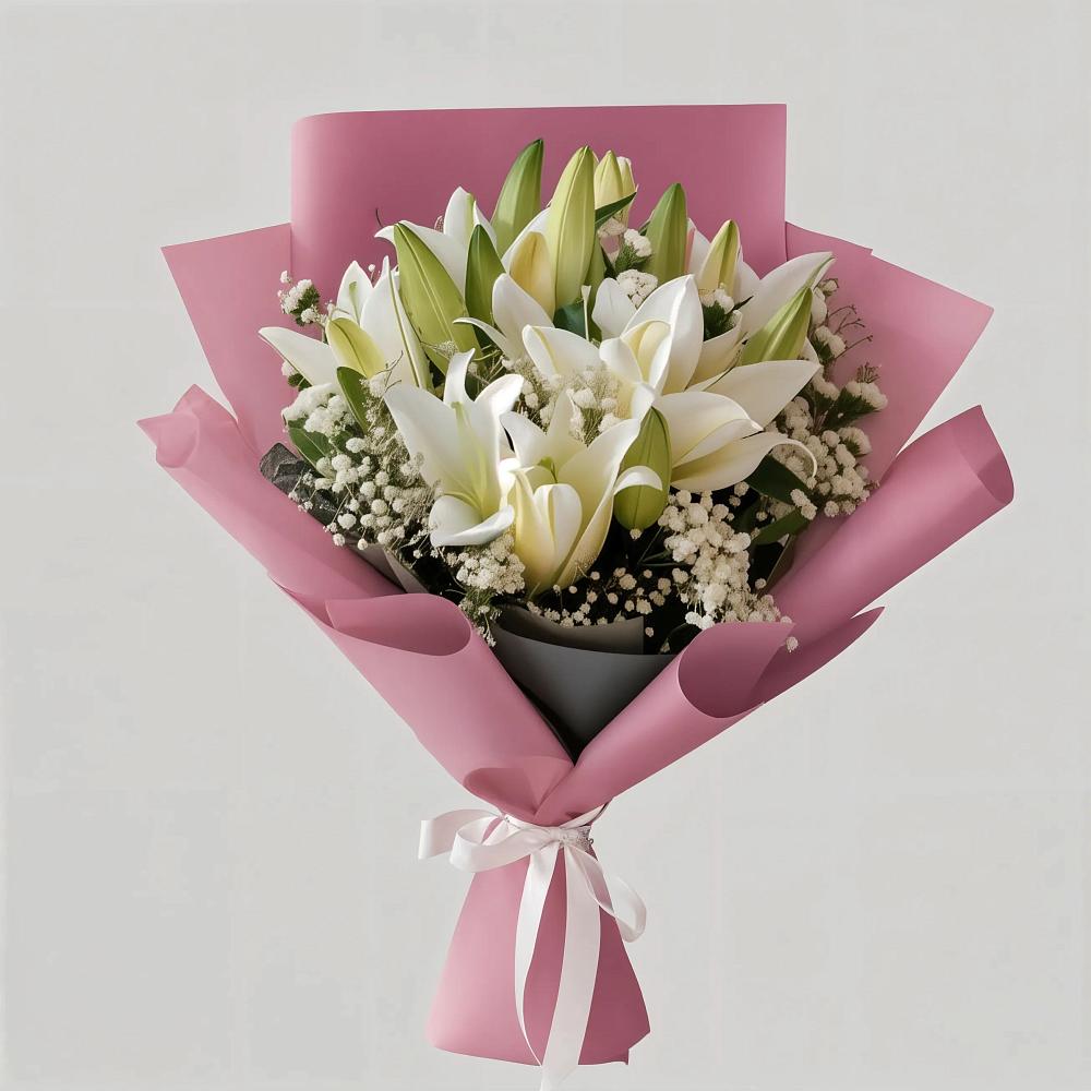 Букет цветов из: Лилии в Коксовом