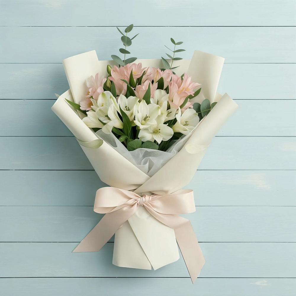 Букет цветов из: Альстромерии в Коксовом