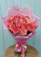 Букет 15 Розовых роз Равель в Коксовом