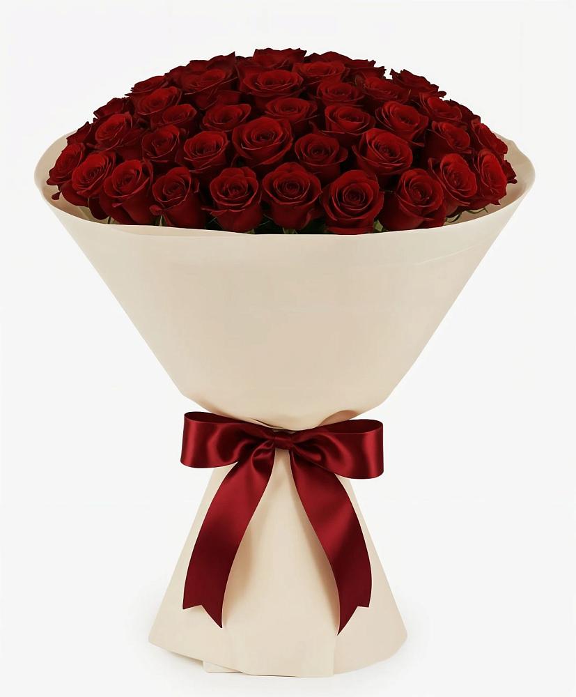 Букет 101 Бордовая роза Блэк Бакарра в Коксовом