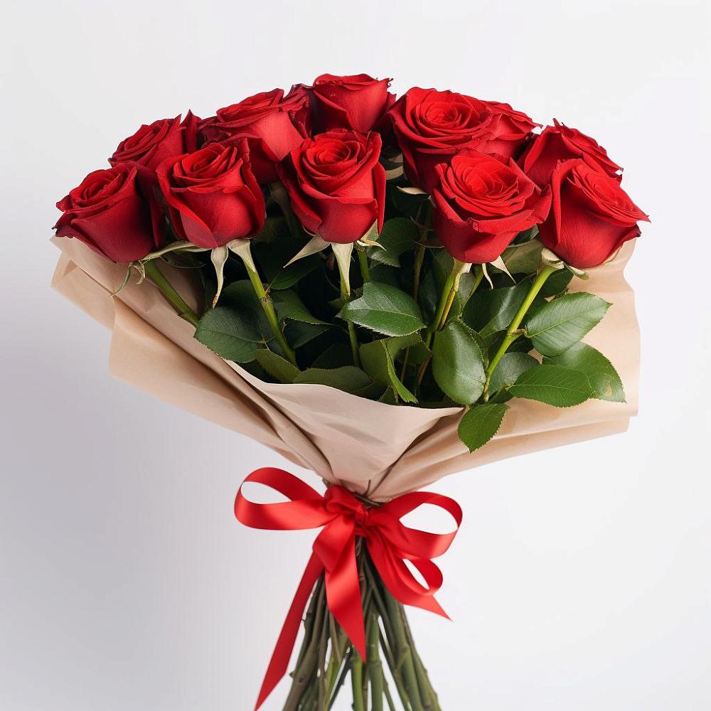Букет 11 Красных роз Эдлесс Лав в Коксовом