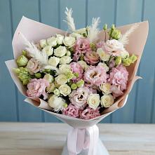 Букет цветов из:  Альстромерии и Розы в Коксовом