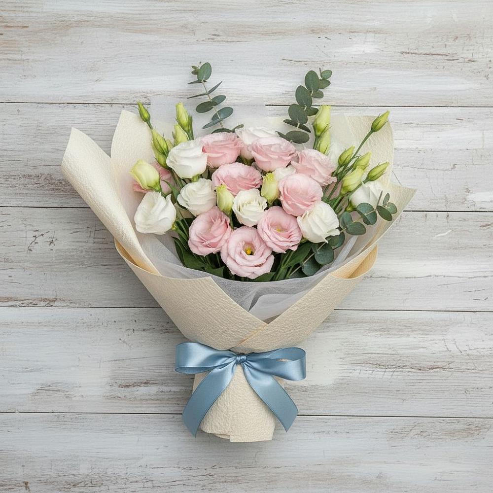 Букет цветов из: Лизиантусы в Коксовом